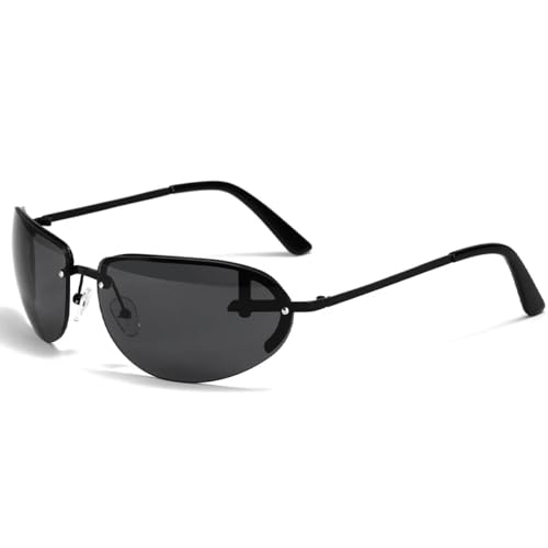 Semi-rimless Punk Sunglasses for Women Sports Men Outdoor Male Shades Uv400 Eyewear