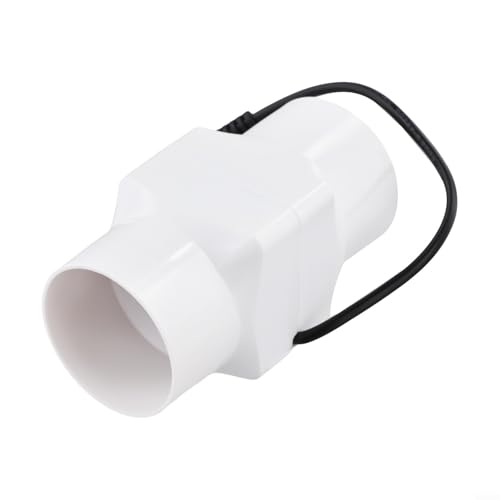 SMZhomeone Ventilador de escape en línea de 12 V 6 W para circulación de aire con funcionamiento de bajo ruido, 38 dB, adecuado para gallineros, baños y necesidades de ventilación interior (blanco, 50