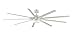 Fanimation Odyn - 84 inch - Matte White with Matte White Blades with LED Light Kit and Remote - 220v - FPD8148MW-220