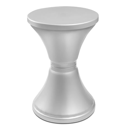 TIENDA EURASIA – Taburete Boum Boum | Material Polipropileno PP | Tapa Extraíble para Almacenaje | 31 x 31 x 45 cm | Recomendación Peso Máximo 100 Kg | Taburete | Diseño Contemporáneo (Gris Plata)