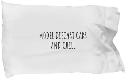 EzGift Funny Model Diecast Cars Pillowcase and Chill Novelty Gift Idea for Hobby Lover Fan Zen Quote Relaxing Gag Chilling Pillow Cover Case 20x30 image 3
