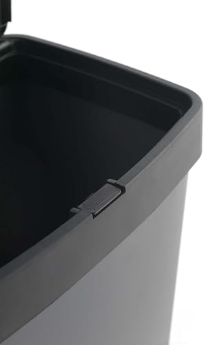 Caneca de basura negra rectangular 70L Step N' Sort miniatura 6
