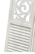 Gicos Separè in Legno 4 Pannelli da 40 cm Altezza 160 * 170 cm Colore Bianco Shabby Chic EDT-787973