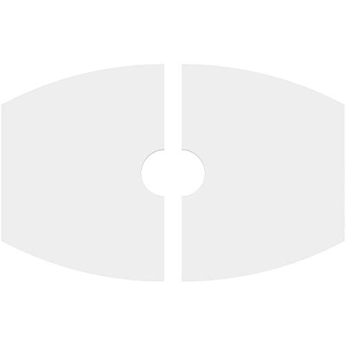 Image of Ekena Millwork CMP14X9KY2-02000 Kailey Architectural Grade PVC Contemporary, Two Piece Urethane Ceiling Medallions 14 inchW x 9 3 /8 inchH x 2 inchID x 7 1 /2 inchC x 1 inchP