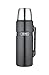 Price comparison product image Thermos - Stainless King Gun Metal Travel Flask (1.2L) Premium Leak Proof Insulated Tea & Coffee Flask for Hot & Cold Drinks, Built-in Cup, Twist-Pour Stopper, BPA-Free, Durable Steel