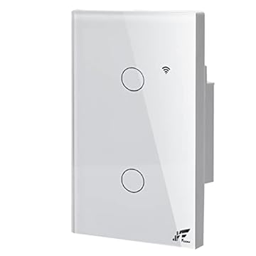 Interruptor Touch Inteligente 2 Botões com RF433 - Alexa, Google e Siri