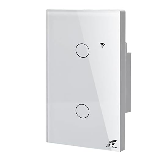 Interruptor Touch Inteligente 2 Botões com RF433 - Alexa, Google e Siri