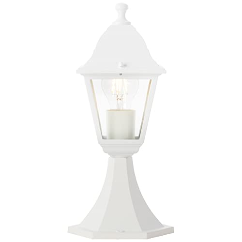 Brilliant spritzwassergeschützte Pollerleuchte - Sockelleuchte für den Außenbereich - Wegelampe mit 1x E27-Fassung für max. 40W und IP44 - für...