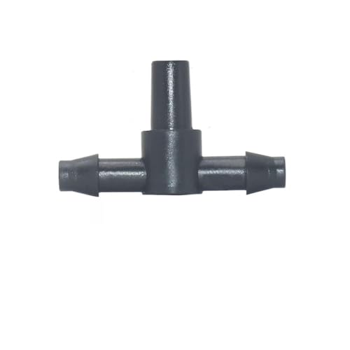 Conector de manguera de jardín 50pcs 3/5 4/7 Conectores de la manguera Tee Cross Barb Acoplamiento de riego de acoplamiento para 1/8 1/4 'Juntas de sistema de riego de goteo de manguera Para accesorio