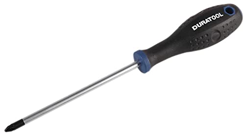 Duratool D03434 PZ2 x 125mm Pozidriv Screwdriver, Black