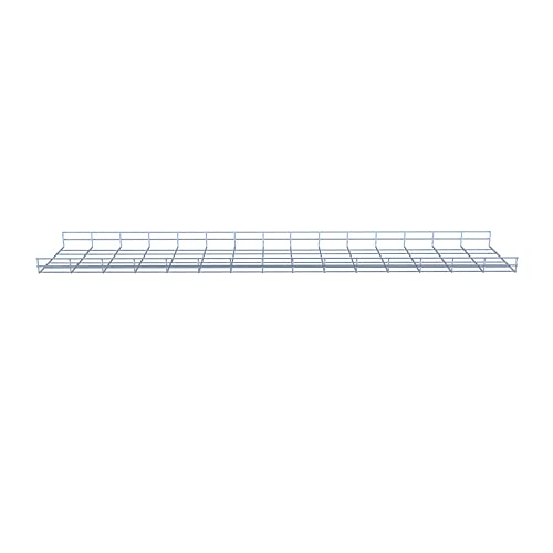 NavePoint Wire Mesh Cable Tray, Electro Zinc Plated, Silver Steel, 1.97 x 11.82 x 59.06 inch, 2-Pack