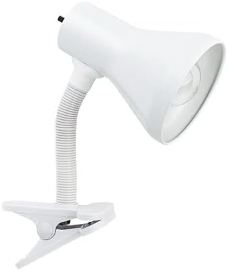 Globe Electric Company 12718 - Lámpara de clip, 10.25 pulgadas, color blanco