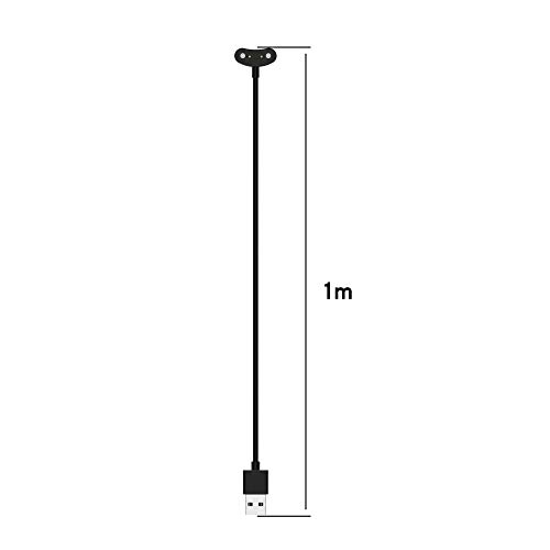 E ECSEM Charger Compatible with Ticwatch Pro 3 Replacement Charging Cable Dock Cord Station USB Cradle Adapter Accessories for Ticwatch Pro 3/Ticwatch Pro 3 LTE Smartwatch - Black (Black)