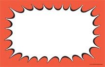 FCA108 Fluorescent Price Cards Burst Border Pack of 100 (7" x 11")