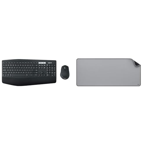 Image of Logitech MK850 Multi-Device Wireless Keyboard and Mouse Set, 2.4GHz Wireless & Bluetooth, Curved Key