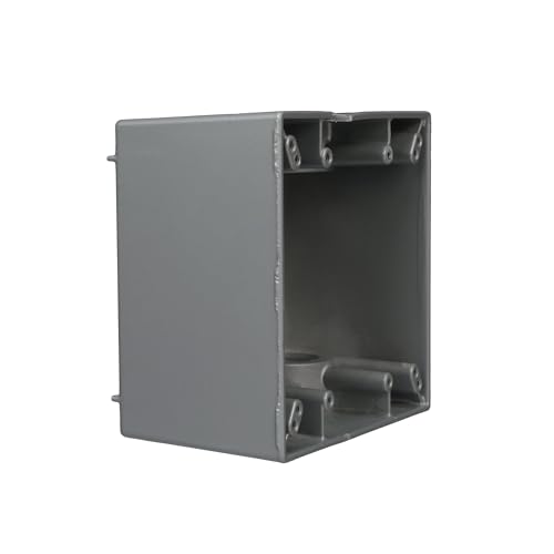 Hubbell Bell Bell 5389-0 Weatherproof Box 4-1/2 Inch x 4-1/2 Inch, Gray, 2 Gang - Image 3