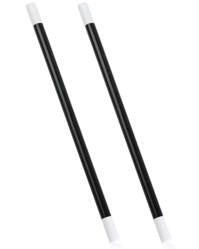 KEMUZ 2 Pcs Magischer Zauberstab Magischer Zauberstab Schwarz Kunststoff Zauberstab Zauberstab Zauberstab Kinder Sicher Verletzen Nicht Hände Ausfahrbar Science Fiction Mystery Typ Kinderspielzeug