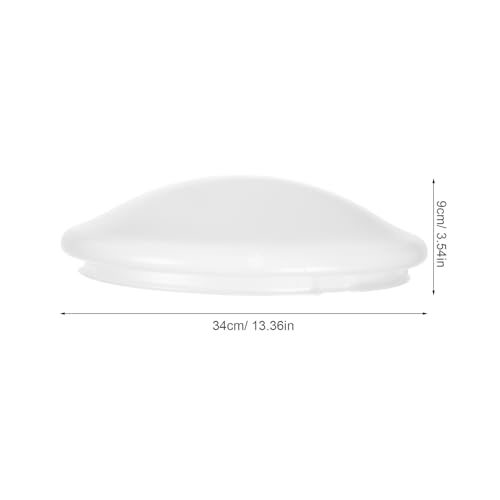 Image of Toddmomy Flush Mount Ceiling Light Covers Plastic Round Lamp Shade Wall Sconce Chandelier Lamps Replacement Dustcovers (13.36X13.36X2.16in)