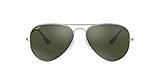 Ray-Ban Herren RB3025 Aviator Sonnenbrille, Silber(Gestell: Silber, Gläser: Silber verspiegelt)
