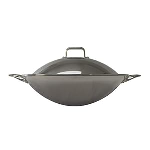 SL-PA400A: 16.5″ Stainless Steel Wok with Lid (Induction Ready)