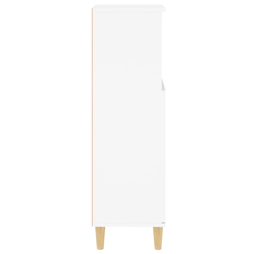 vidaXL Armario de baño Madera contrachapada Blanco 30x30x100 cm, Mueble de baño, Muebles de baño, Mueble Cuarto de Aseo, Armario almacenaje baño