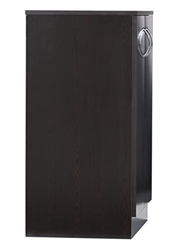 Image of DeckUp Apollo 2-Door Engineered Wood Shoe Rack, Shoe Cabinet And Shoe Stand (Dark Wenge, Matte Finish), 40 x 61 x 91.5 Cm