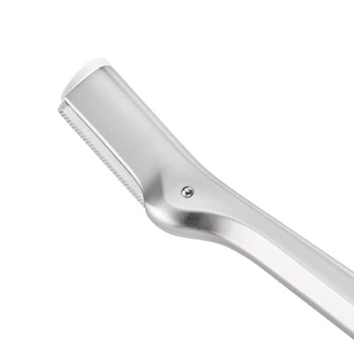 Tweezerman Eyebrow Razor with 3 Replacement Blades and Safety Cap (Stainless Steel)