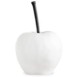 Torre & Tagus 18 Inch Large Apple Decor for Table Centerpiece - XL Giant Apple Figurine for Home Kitchen Table & Artificial Giant Fruit Decor for Oversized Photo Prop & Fun Novelty Displays (White)