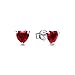 PANDORA Rotes Herz-Ohrstecker aus Sterlingsilber mit Zirkonia in der Farbe Silber-Rot, PANDORA Timeless Collection, 292549C01 MI 4 günstig Kaufen-PANDORA Rotes Herz-Ohrstecker aus Sterlingsilber mit Zirkonia in der Farbe Silber-Rot, PANDORA Timeless Collection, 292549C01