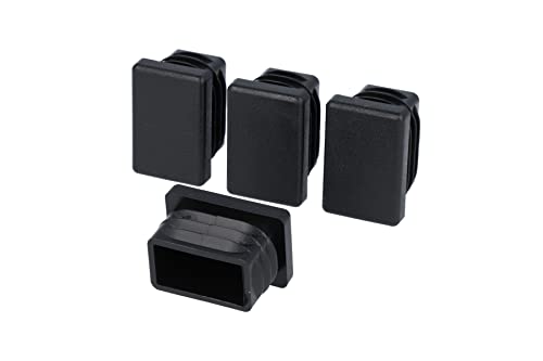 GleitGut 4 x embouts tube 30 x 20 mm bouchon pour tube rectangulaire noir Cover