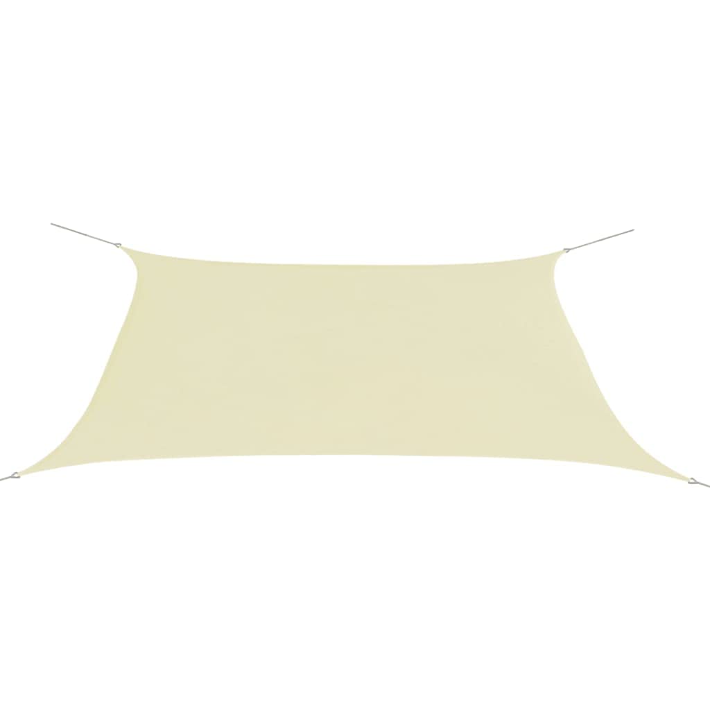 Vela rectangular quita calor 2x4 m crema para patios sin sombra natural