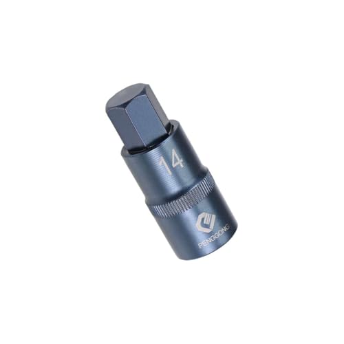 TA-VIGOR Hex Bit Socket, 1/2" Drive x H14 (14mm) Allen Key Socket, Premium S2 Steel Bits