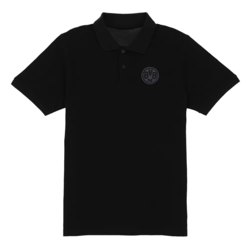 Borussia Dortmund BVB Poloshirt Black & Neon, 100% Baumwolle, Nachhaltig Camisa de Polo, Negro, S Hombres