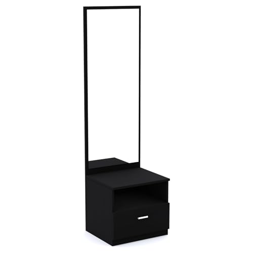Image of MAMTA DECORATION Engineered Wood Dressing Table with Mirror & Storage Wooden Vanity Table for Bedroom, Living Room & Home Use (Wenge Black Finish)