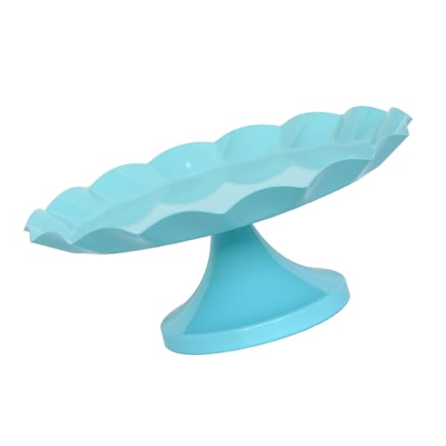 Cabilock 1PC Blue Iron Dessert Stand Cupcake Fruit Plate for Birthday Wedding Party Decoration Elegant Design for Displaying Cakes Cookies Pastries and Snacks