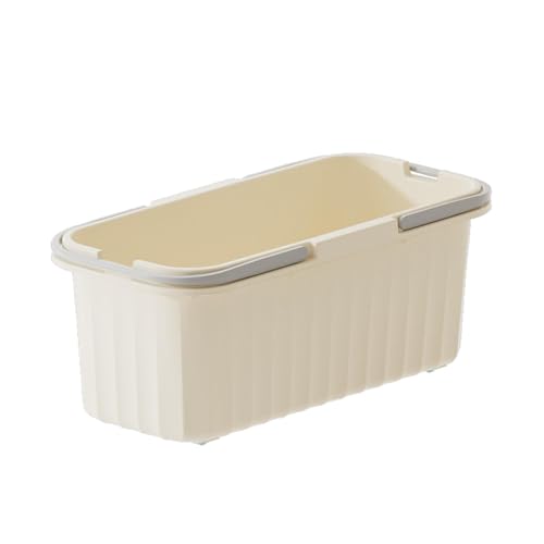perfk Cubo de, bañera para Lavar Coches, Resistente, Plegable, con, contenedor de Almacenamiento, Cubo de Agua para Uso doméstico en Exteriores, Beige Grisáceo, L