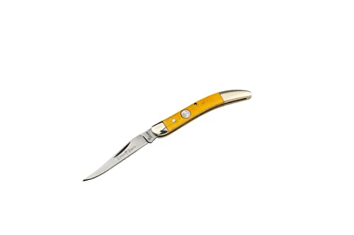 Boker Texas Toothpick 3 Inch Pocket Knife, Yellow Smooth Bone, Traditional Series 2.0, Made in Germany