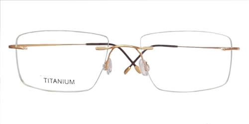 Circleperson Rimless Titanium Eyeglass frames Men Hingeless Light weight 55-18-140