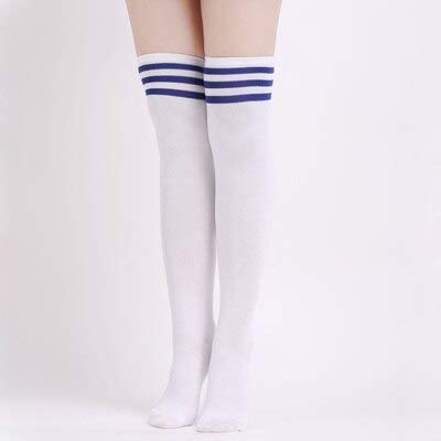 XUXUWA Women Socks Fashion Sexy Warm Long Stocking Fashion Striped Stocking Women Cotton Thigh High Over The Knee Stockings for Ladies Girls (Color : 1pair Style E)