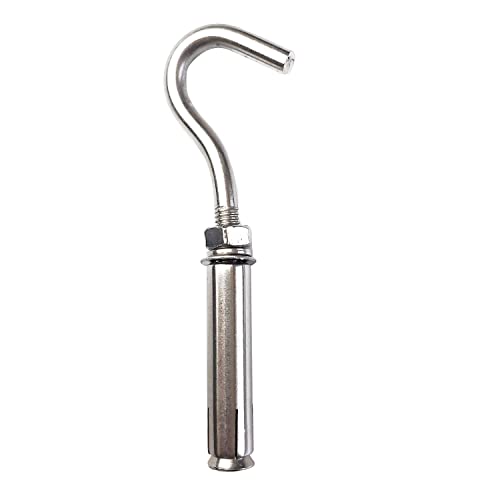 Image of Expansion Hook Anchor Bolt 10 Pack M6 304 Stainless Steel Concrete Wall Hook Heavy Duty Open Cup Hook Expansion Bolts for Concrete Wall