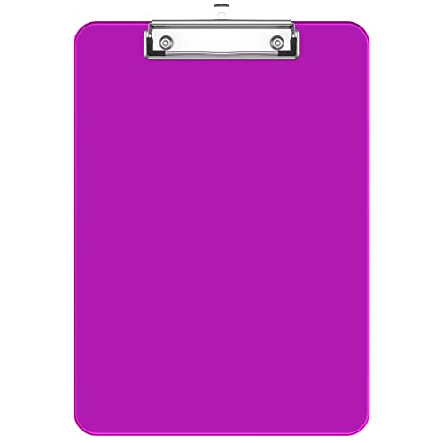 Rimilak Plastic Clipboards, 8.5 x 11 Translucent Clip Board
