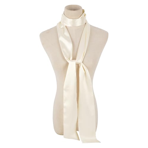 Women Extra Long Narrow Silk Like Ribbon Neck Scarf Neck Tie Choker Waist Belt3