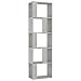 vidaXL Estantería/Divisor Espacio Aglomerado Color Gris Hormigón 45x24x159cm Diseño Elegante Moderno Robusta Duradera Amplio Espacio Almacenamiento