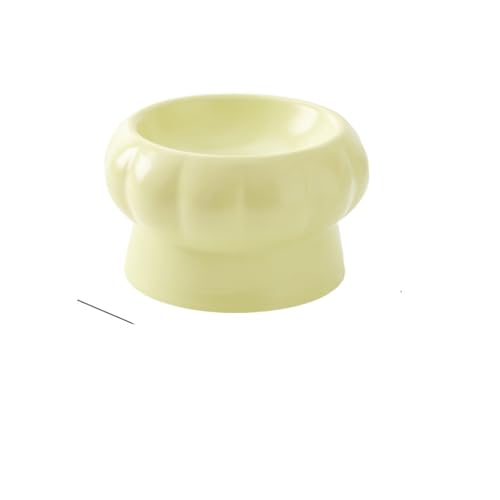 猫用食器かわいいキノコ型陶器製ダブルボウルねこ食器犬用食器ペット食器 (キノコペットボウル-カスタード)