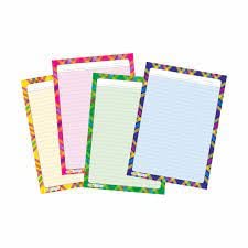 Sehgal A4 Single Sided Ruled Designer Sheet Random Color and Designer ...