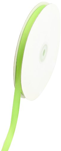 Creative Ideas Solid 3/8-Inch Grosgrain Ribbon, 50-Yard, Apple Green