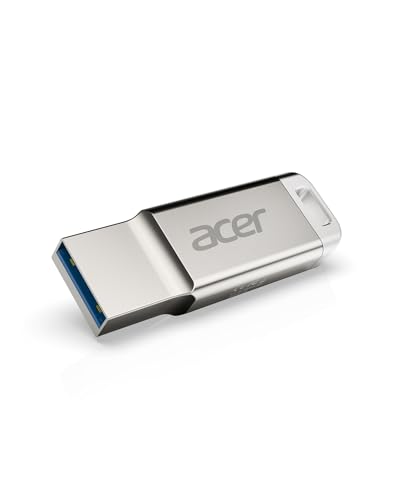 Acer 64GB USB 3.2 Gen 1 Flash Drive USB Type-A Shockproof 120MB/s Read Speed Metallic -UM310