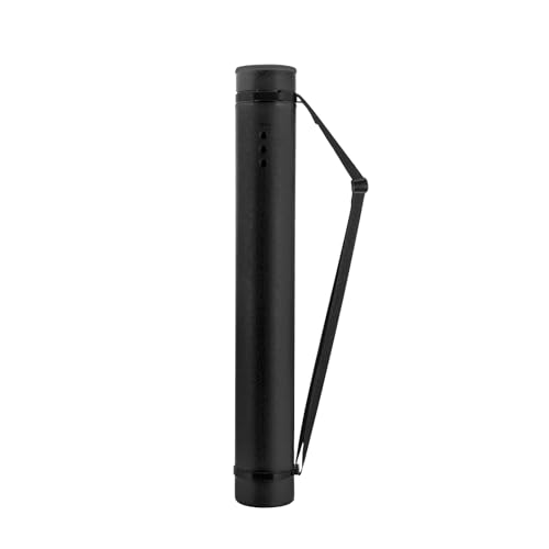 JJRING Black Poster Tube, 25" to 40" Extendable Poster Storage Holder Tube with Carrying Strap, Poster Carrying Case for Blueprints, Scrolls, Maps and Architect Papers