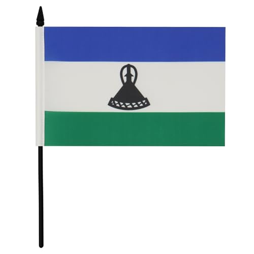 AZ FLAG Lesotho Table Flag 5'' x 8'', Mosotho Office Decoration 100% Polyester 21 x 14 cm - Image 2