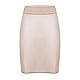 renvena Damen Nylon Minirock Sexy Unterrock Transparent Bodycon Rock mit Spitze Bund Stretch Bleistiftrock Bandage Röckchen Unterwäsche Dessous Clubwear Hautfarbe One Size
